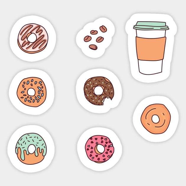 Donuts stickers Sticker by Misfit04